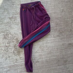Aviator nation purple sweatpants